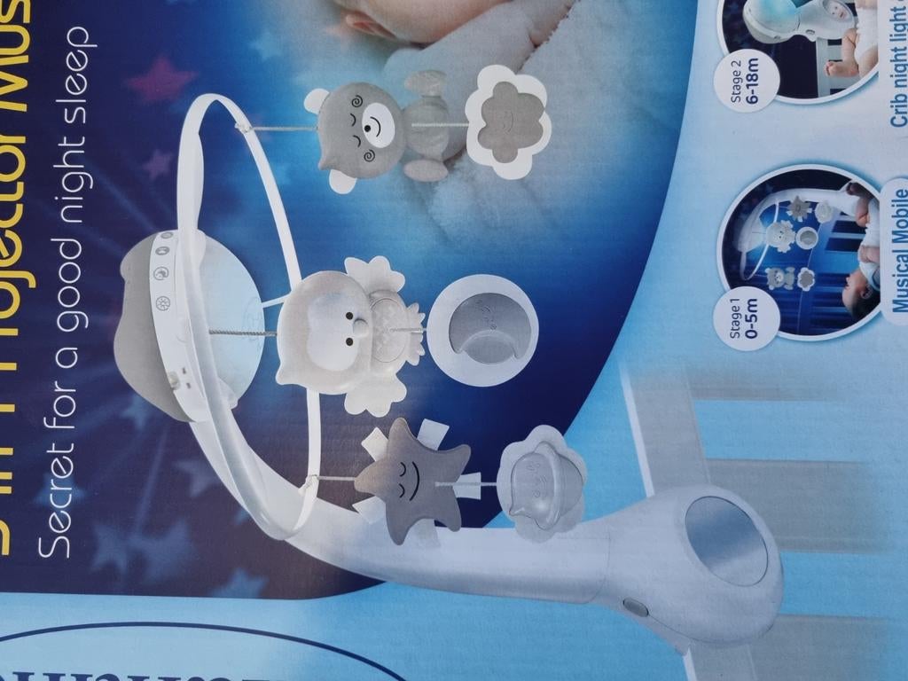Infantino, 3 in 1 projector musical mobile, Kinderen en Baby's, Ophalen of Verzenden, Zo goed als nieuw