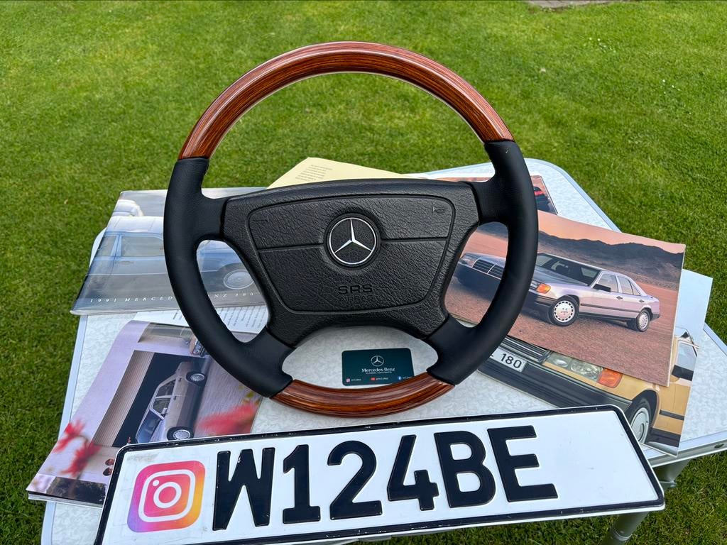 Mercedes W124 W201 W140 W202 stuur zebrano hout, Auto-onderdelen, Ophalen of Verzenden