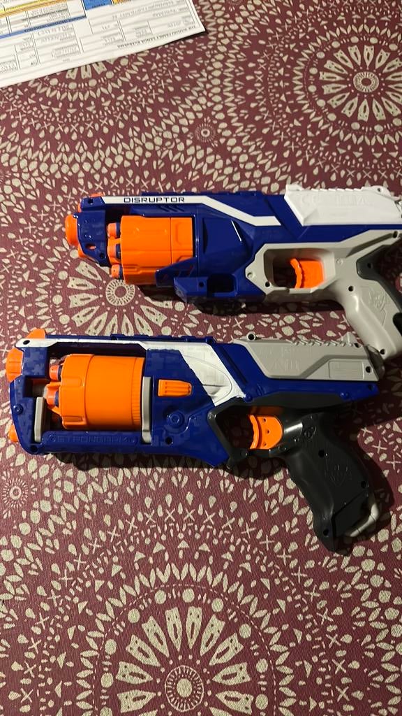 2 nerf geweren, Ophalen, Zo goed als nieuw