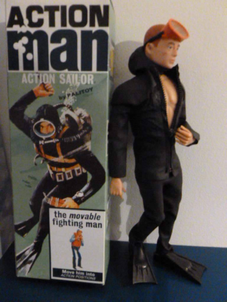Vintage Figurine Marin ACTION MAN PALITOY GB NEUF + BOITE, Enlèvement ou Envoi, Neuf, Plus grand que 1:35, Personnage ou Figurines