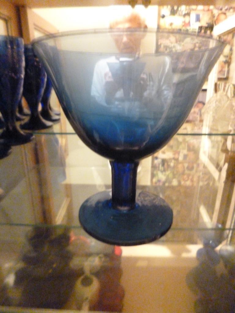6 coupes à glace - Bleues, Enlèvement, Comme neuf, Verre