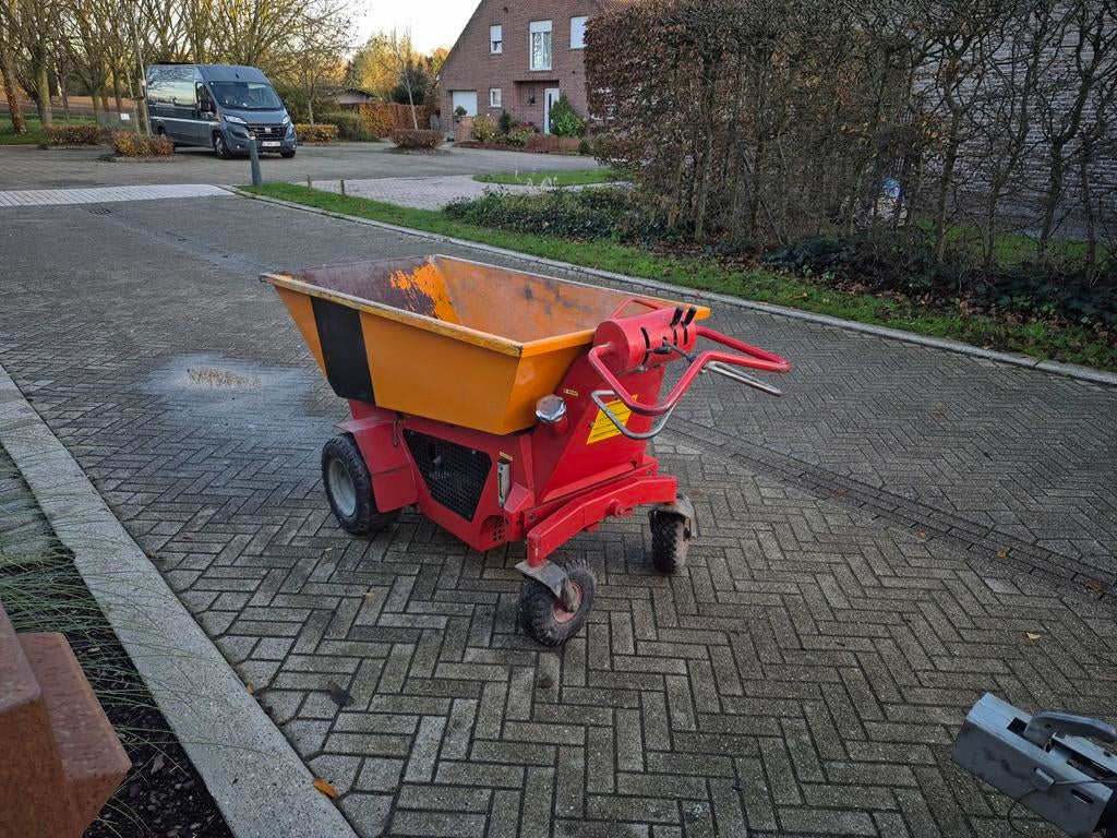 Superskup kruiwagen / dumper te huur, Ophalen