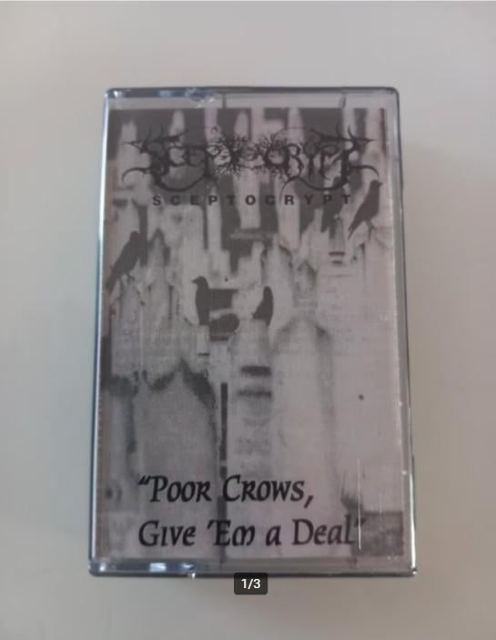 Tape Cassette Sceptocrypt Poor Crows Death Metal Hard Rock, Cd's en Dvd's, Ophalen of Verzenden, 1 bandje