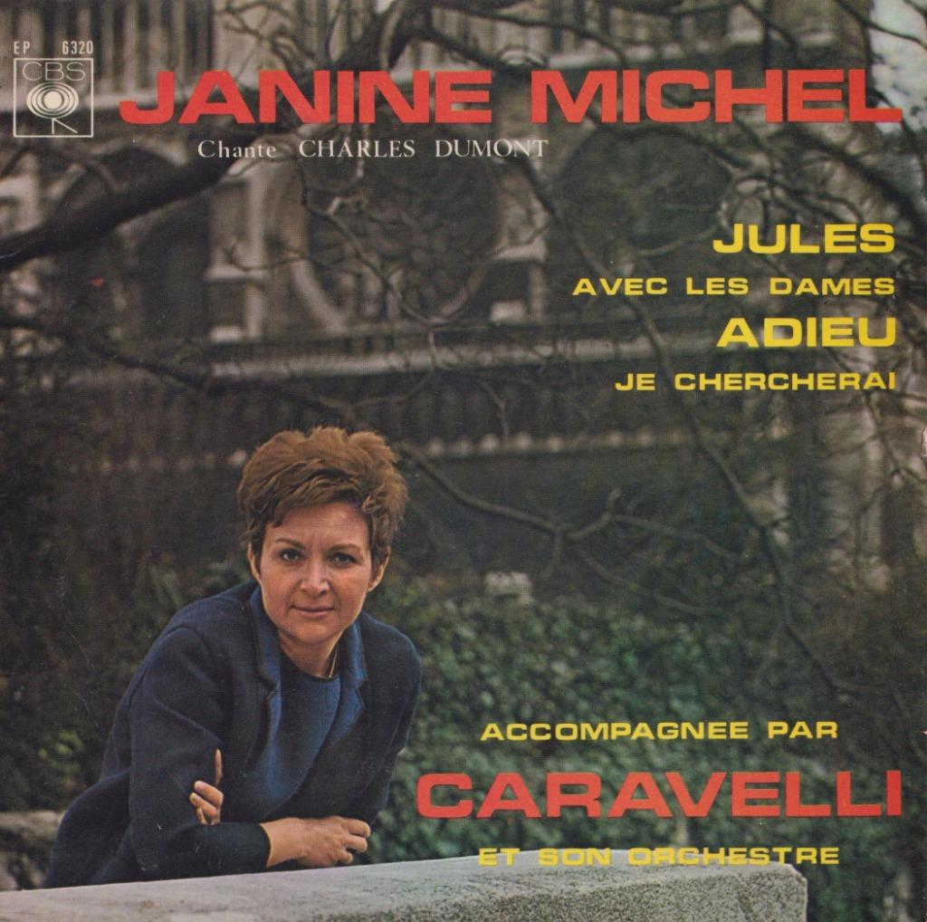 Janine Michel – Jules / Adieu + 2 – Single - EP, Enlèvement ou Envoi, Utilisé, Pop, 7 pouces