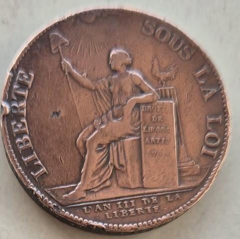 muntstuk Paris 2 soles, 1791, Verzenden, Frankrijk, Losse munt