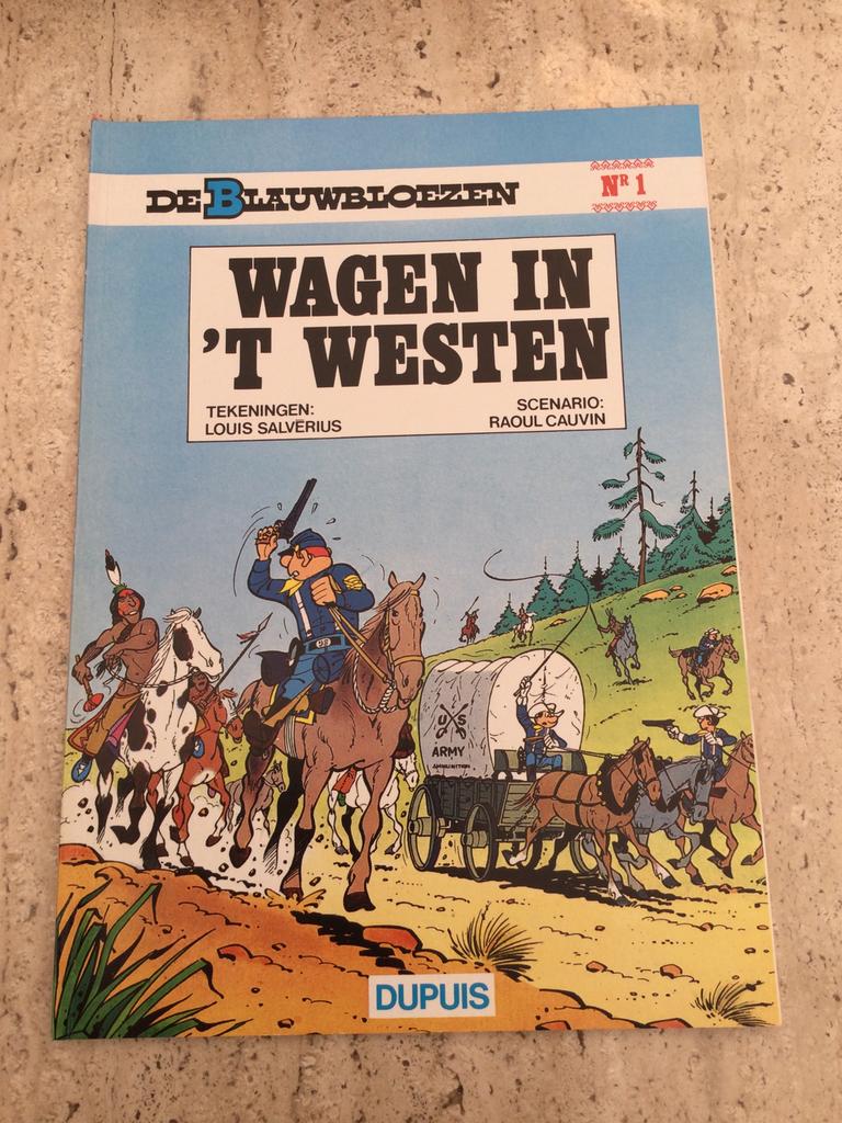 Strip - De blauwbloezen - Wagen in ‘t Westen, Boeken, Ophalen of Verzenden, Gelezen