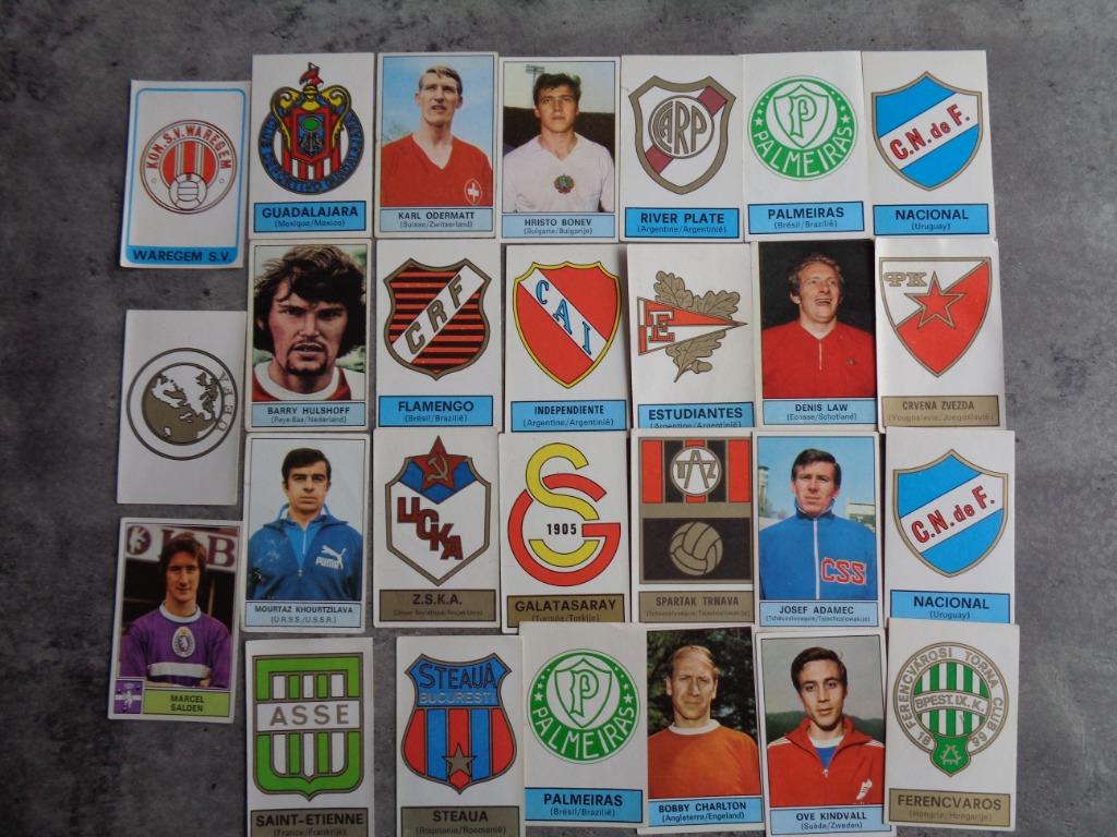 PANINI VOETBAL STICKERS FOOTBALL 1972/ 1973  PLAATJES 27x, Verzenden, Zo goed als nieuw