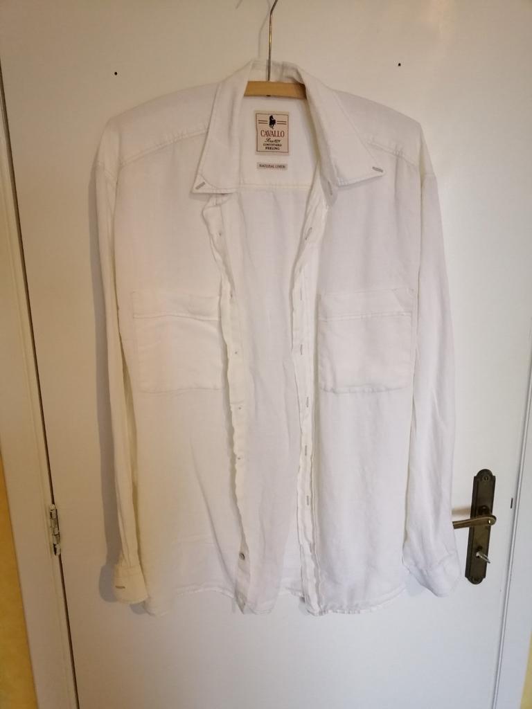Chemise écru en lin nature Cavallo, T. 43/44, Enlèvement ou Envoi, Comme neuf