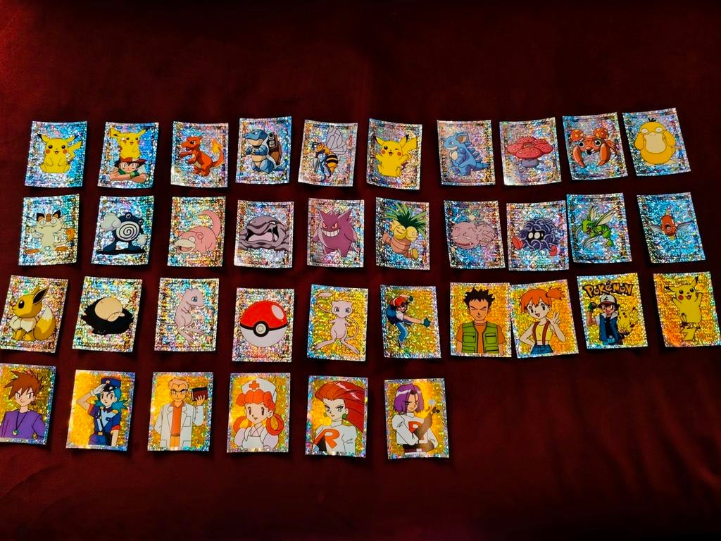 Tous 36 Merlin Pokémon 1999
autocollants holographiques, Enlèvement ou Envoi, Comme neuf