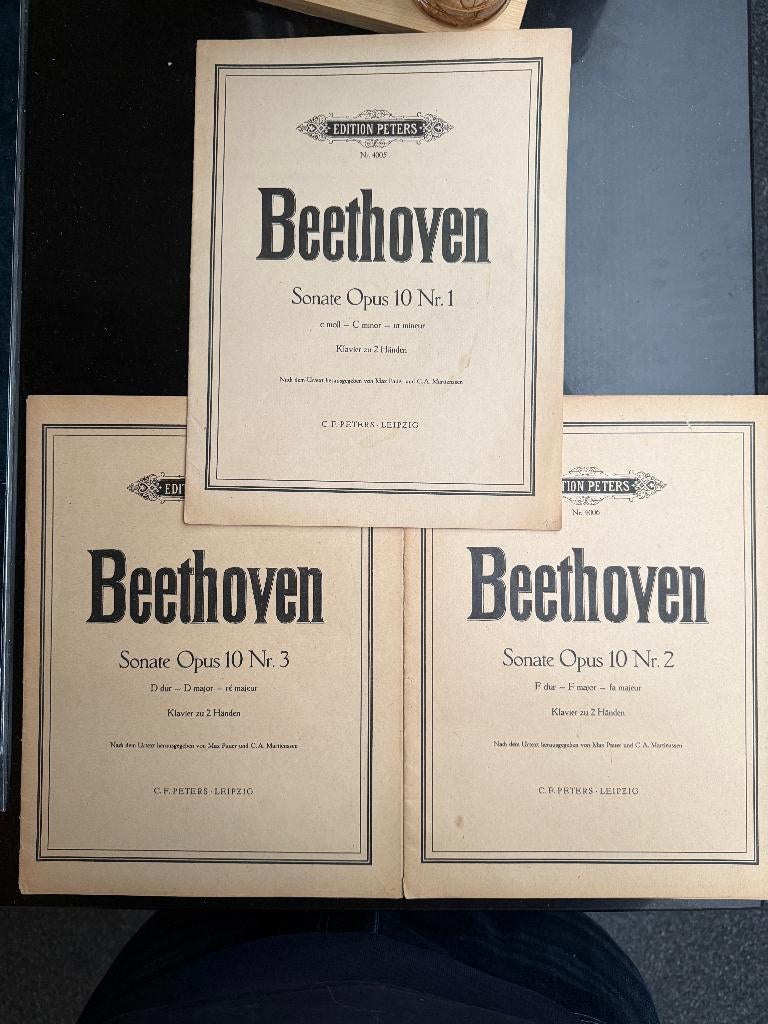 Piano partirure BEETHOVEN Sonate Opus 10 nr 1-2-3, Muziek en Instrumenten, Klassiek, Ophalen of Verzenden, Zo goed als nieuw, Artiest of Componist