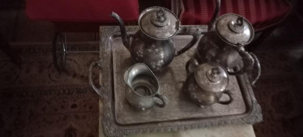 service à café en métal argenté, Enlèvement, Argent