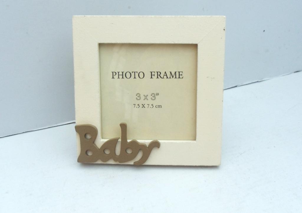 Bedankje Baby fotokader hout voor doopsuiker - 24 stuks 30 €, Ophalen, Nieuw, Kraamcadeau