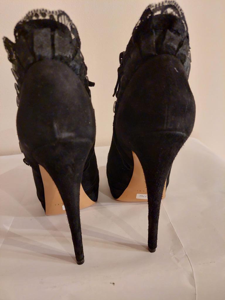 276C* Casadei - sexy boots noirs full cuir talons 15 cm (41), CASADEI, Chaussures à haut talons, Porté, Noir