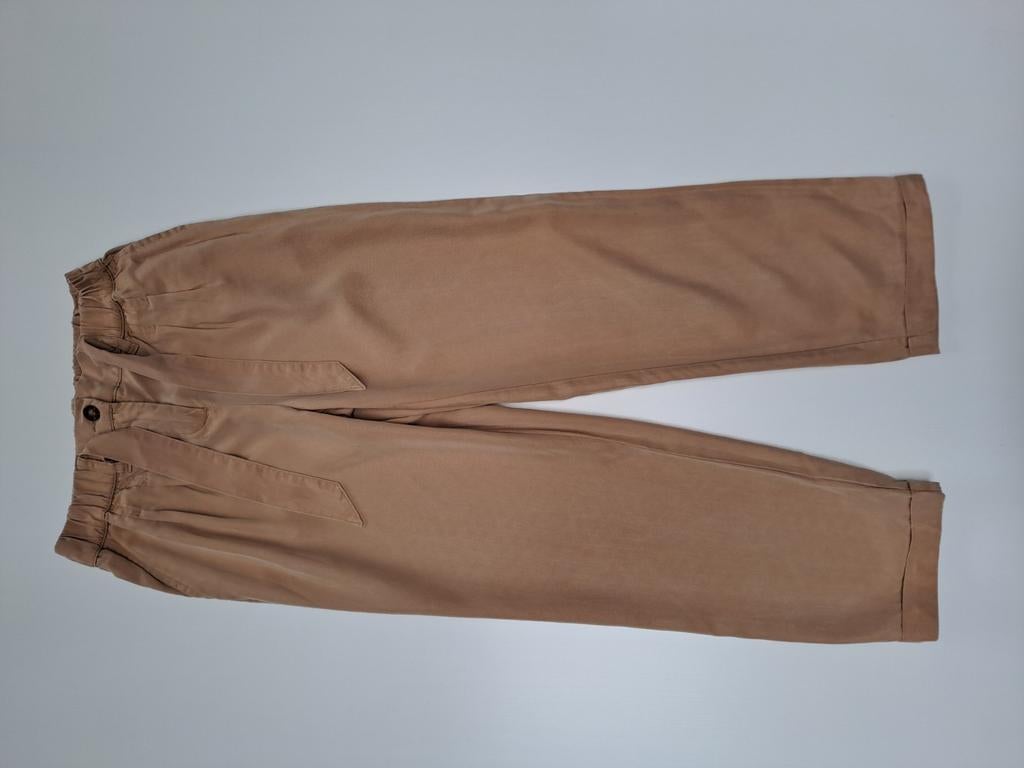 Mt 146 Dunne lichtbruine broek, Broek, Meisje, Ophalen of Verzenden, Zo goed als nieuw