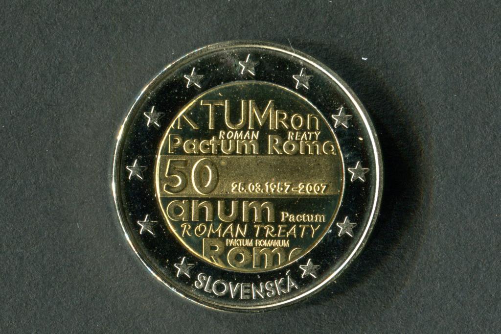 Slovaquie  2007 2 euros monnaie essai  50 ans traité de Rome, Enlèvement ou Envoi, Slovaquie, 2 euros, Série