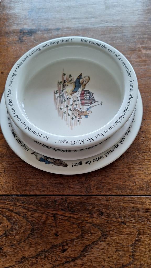 Keramische borden Beatrice Potter, Pieter konijn, Ophalen of Verzenden