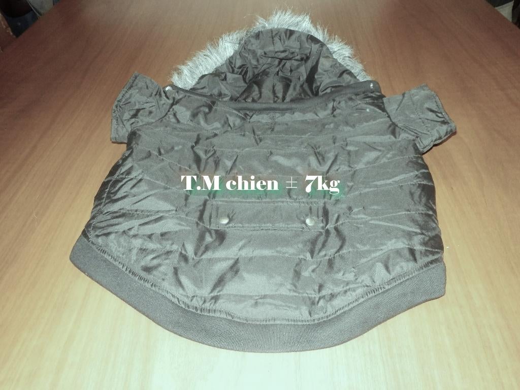(40)- manteau petit chien t.M noir, Animaux & Accessoires, Enlèvement ou Envoi, Comme neuf, Manteau pour chien