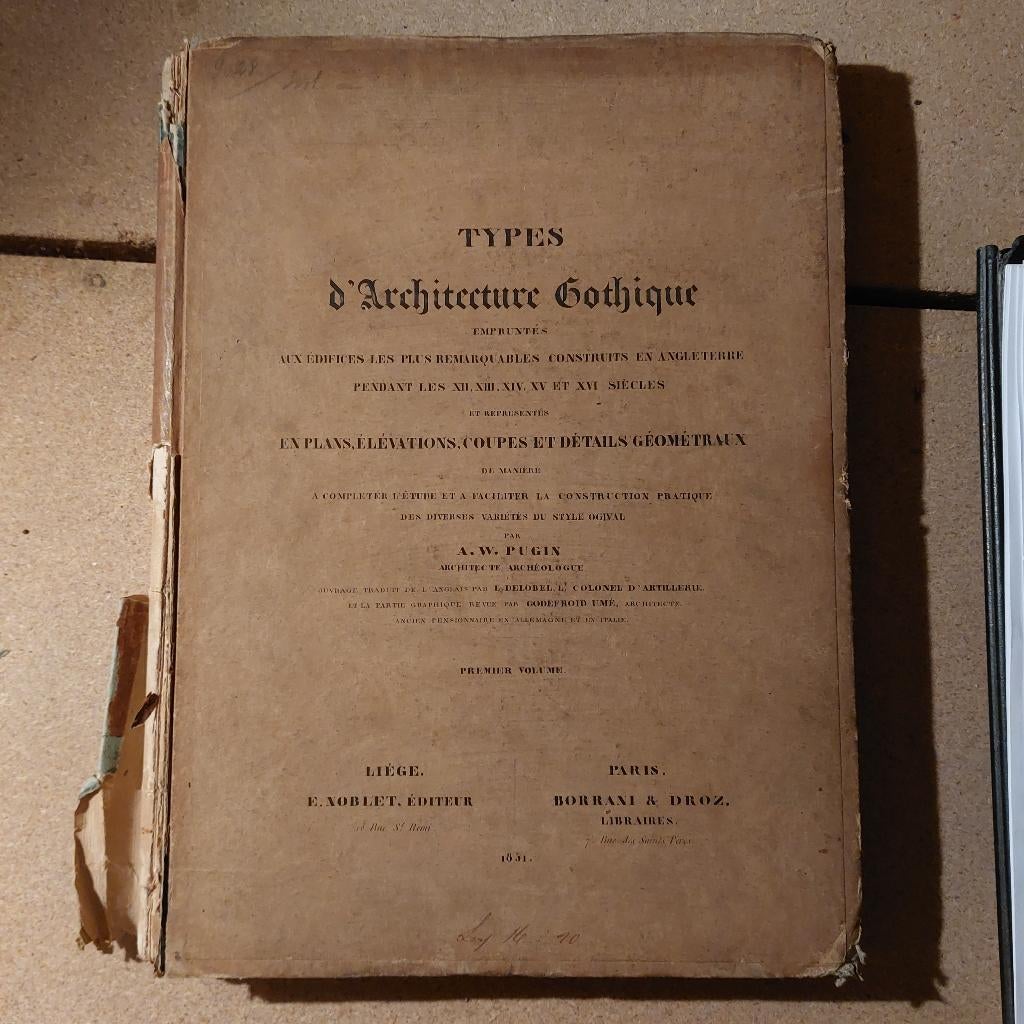 livre d'architecture ancien 1851, Enlèvement ou Envoi, Andere