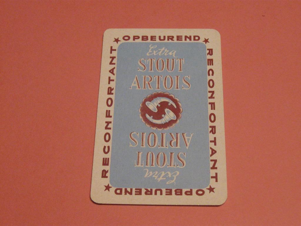 Oude speelkaart Belgisch bier (42), Enlèvement ou Envoi, Comme neuf, Carte(s) à jouer