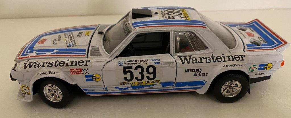 Modèle réduit de la Mercedes 450 SC Rally à l'échelle 1:24, Hobby & Loisirs créatifs, Enlèvement ou Envoi, Utilisé, Voiture, Burago