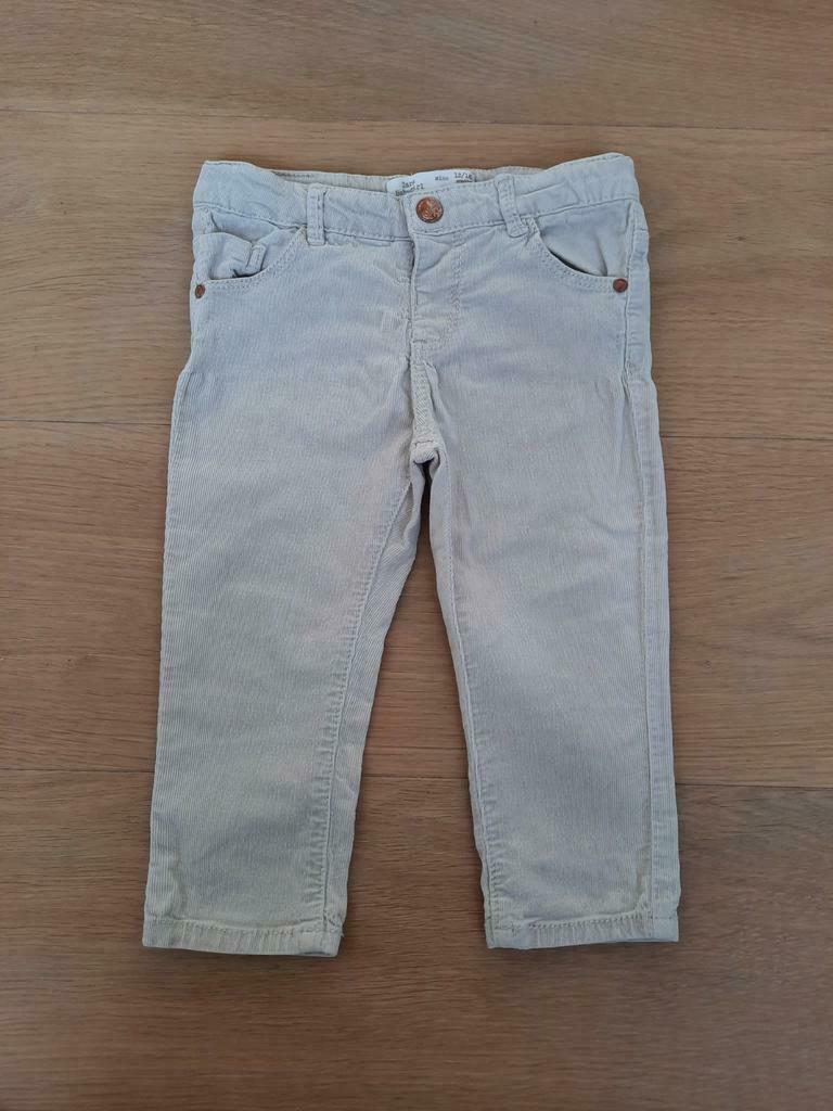Beige broekje fijne rib - Zara - maat 12/18 m (86) - meisje, Kinderen en Baby's, Babykleding | Maat 86, Gebruikt, Broekje, Meisje