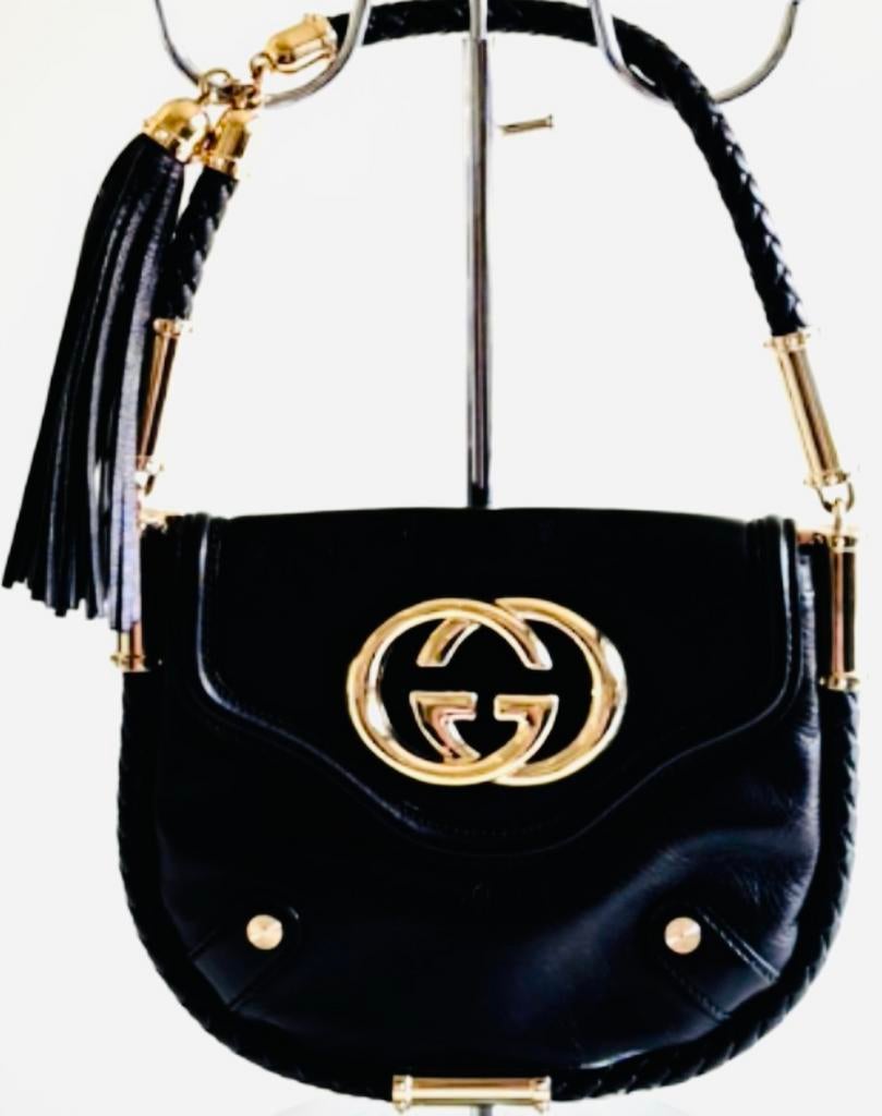 GUCCI BRITT GG LOGO TAS ZWART (NEW €1.650) ORIGINEEL💖💖💖, Bijoux, Sacs & Beauté, Sacs | Sacs Femme, Comme neuf, Sac à main, Noir