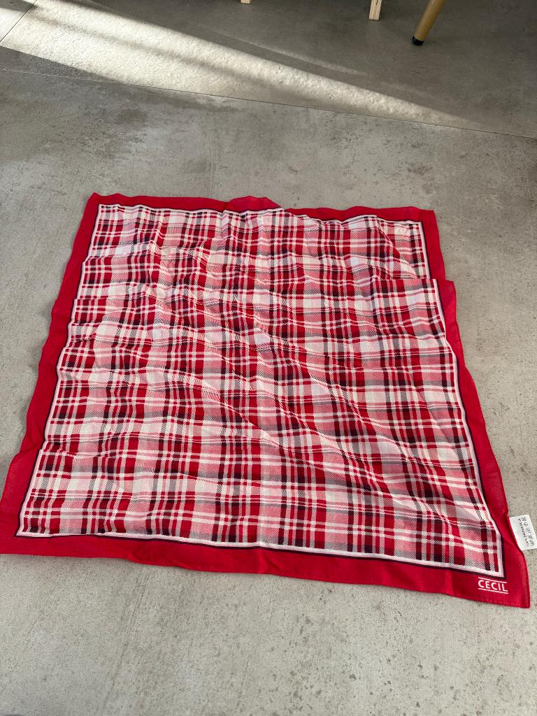 Foulard Cecil rouge à carreaux, Cecil, Enlèvement ou Envoi, Neuf, Pashmina