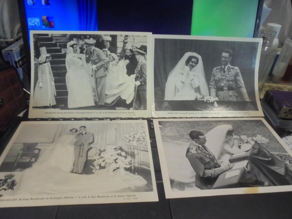 huwelijk Fabiola en Boudewijn, Verzamelen, Ophalen of Verzenden, Gebruikt, Kaart, Foto of Prent