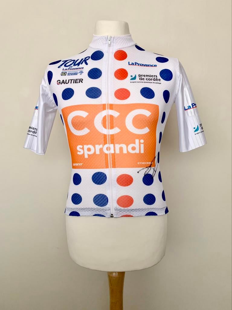 CCC Tour de La Provence 2020 Mountains Jersey worn by Koch, Sports & Fitness, Cyclisme, Enlèvement ou Envoi, Utilisé, Vêtements