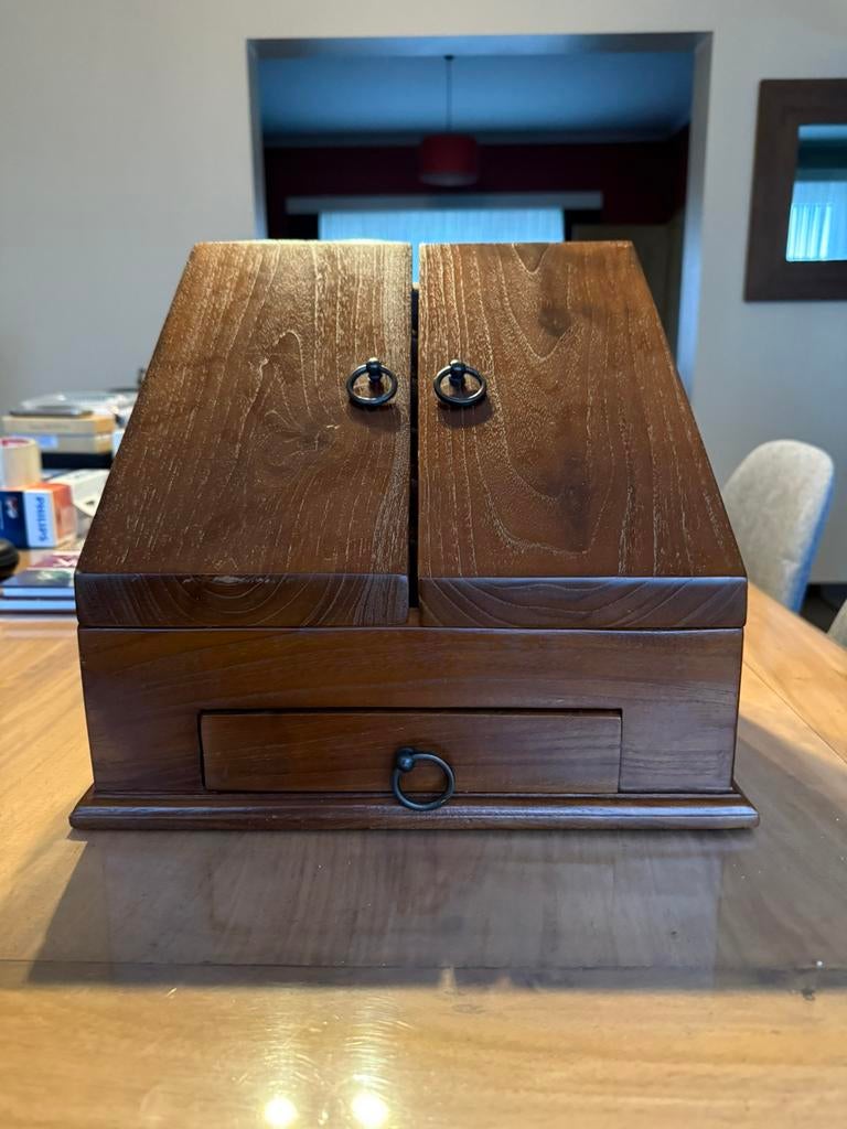 Ancien organiseur de bureau en bois, Enlèvement, Comme neuf