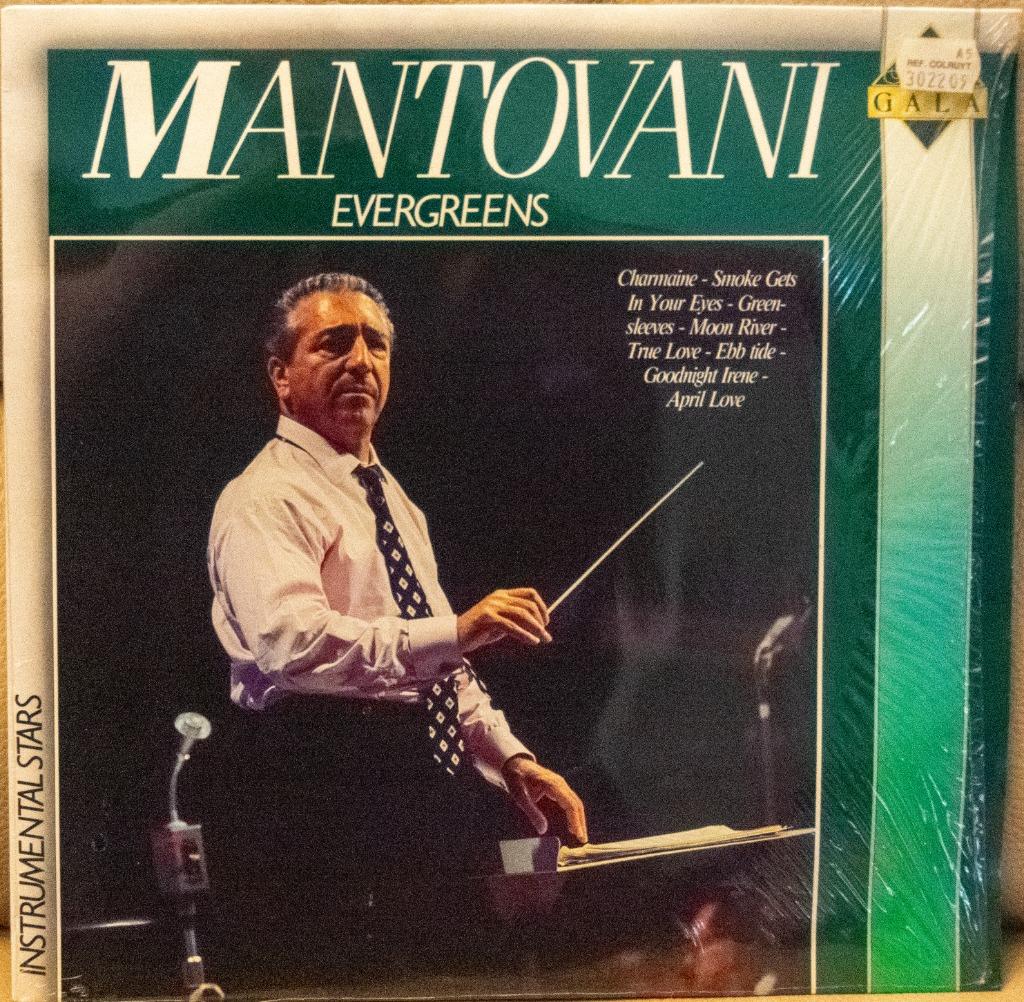 LP Mantovani - Evergreens, Cd's en Dvd's, Vinyl | Filmmuziek en Soundtracks, Zo goed als nieuw, 12 inch, Ophalen of Verzenden