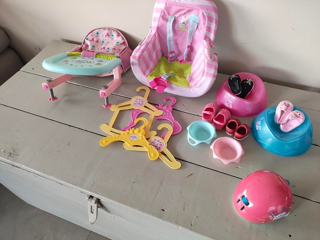 Baby born set (19stuks) poppenspullen+kledij, Kinderen en Baby's, Ophalen of Verzenden, Gebruikt, Babypop