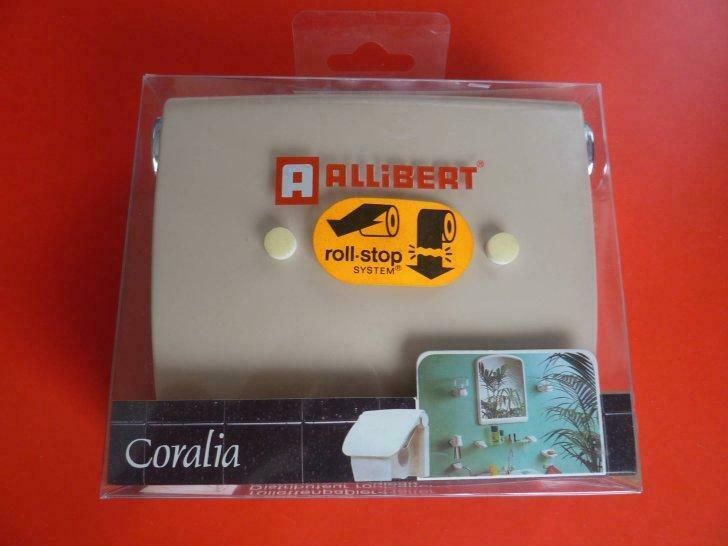 WC-papierhouder/Toiletpapierhouder Allibert Rollstopsysteem, Enlèvement ou Envoi, Neuf, Beige, Autres types