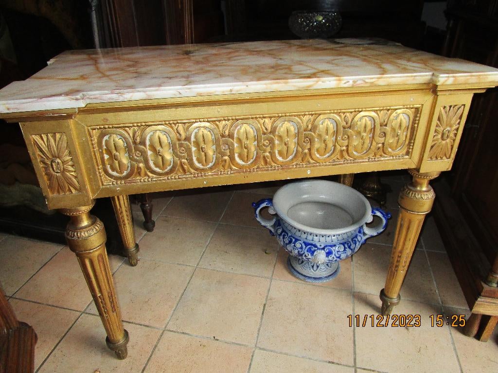 consoletafel, wandtafel Louis XVI stijl, Antiek en Kunst, Ophalen