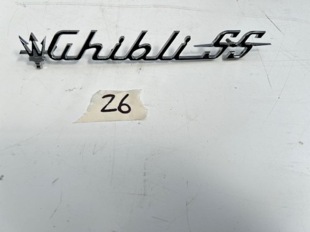 Maserati Ghibli SS-logo, Ophalen, Nieuw, Achter, Maserati