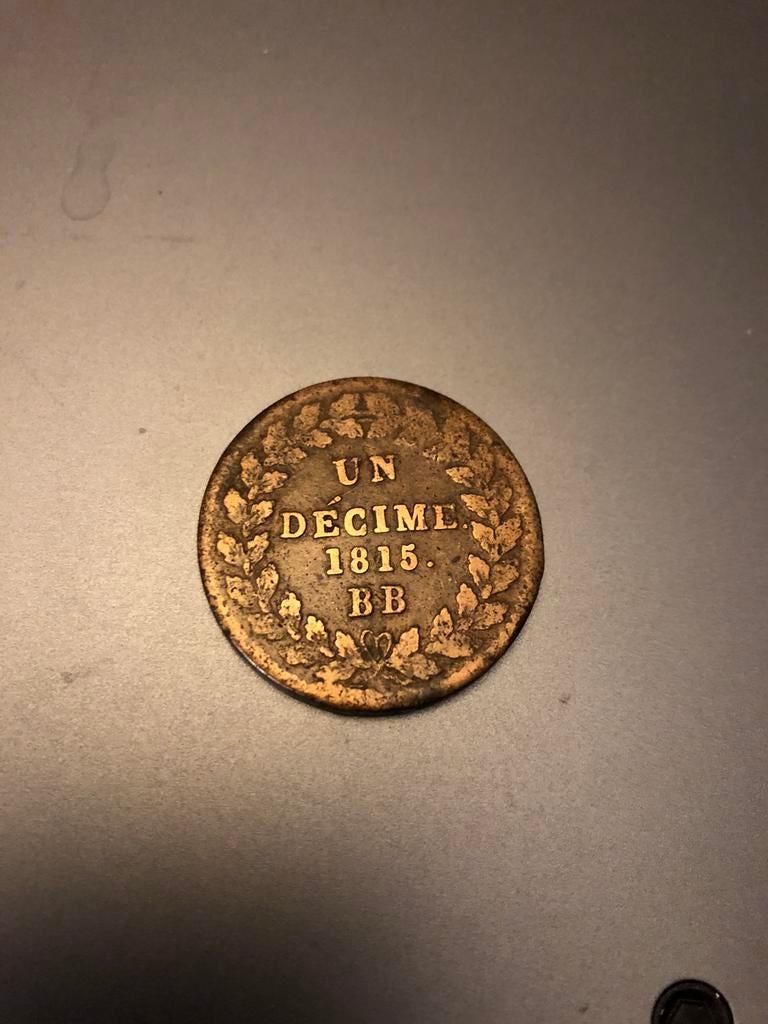 Decime de Strasbourg 1815 Au L couronné