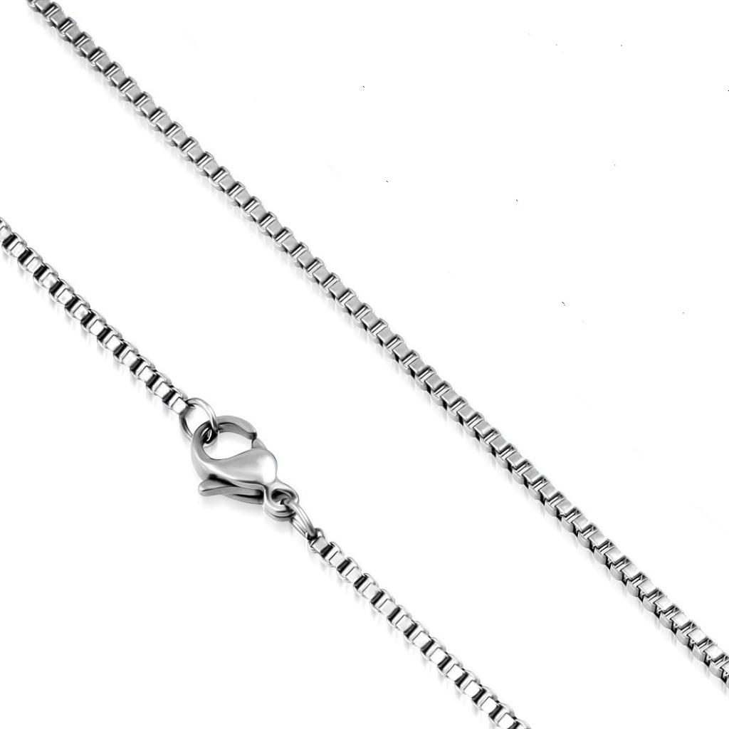 Stalen ketting met venetiaanse schakel 45cm - 2,0mm​, Verzenden, Nieuw, Zilver, Overige materialen