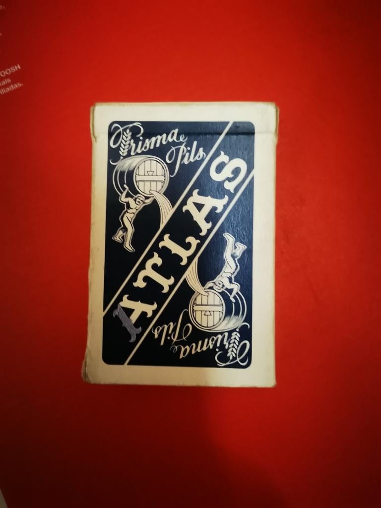 ATLAS prima pils, oude speelkaarten boek, Verzamelen, Biermerken, Ophalen of Verzenden, Zo goed als nieuw