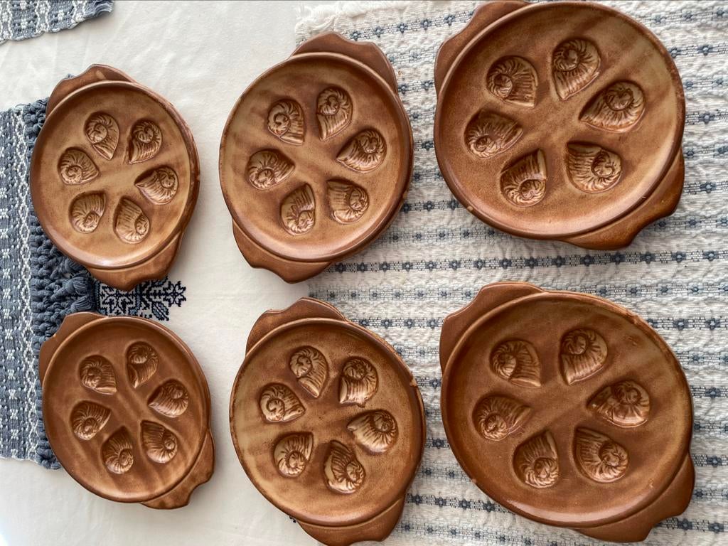 Assiettes à escargots : artisanat, Enlèvement