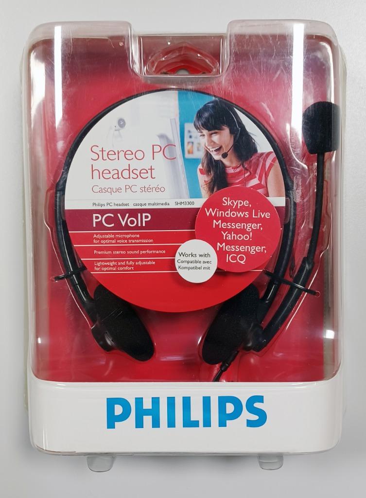 Stereo PC headset PC VOIP lightweight microfoon NIEUW, TV, Hi-fi & Vidéo, Casques audio, Enlèvement ou Envoi, Neuf, Philips