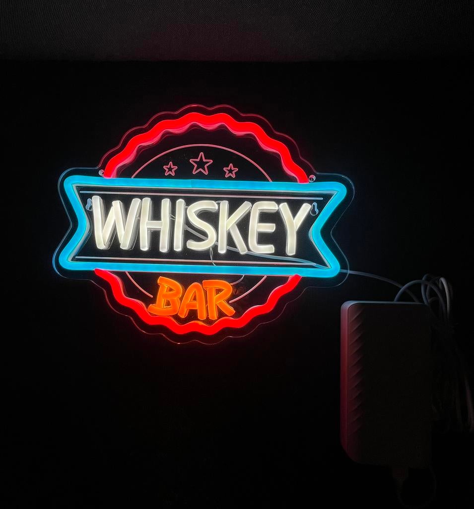 Neon Light Whiskey Bar, Ophalen of Verzenden, Nieuw, Lichtbak of (neon) lamp