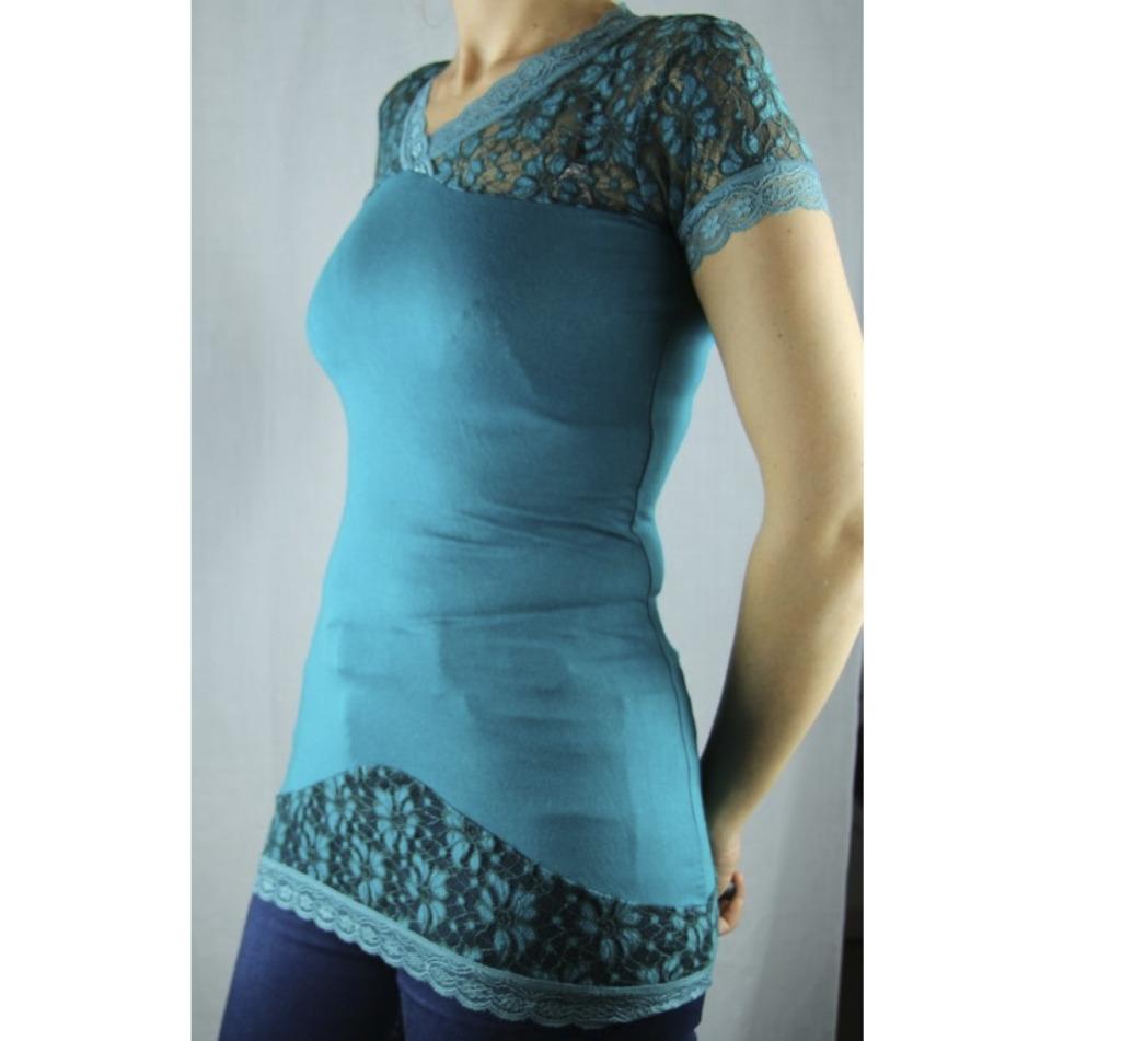 Turquoise tuniek van Moggy's - Maat medium, Kleding | Dames, Verzenden