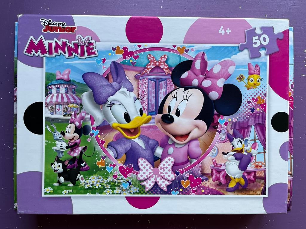 Puzzel Minnie Mouse en Daisy Duck, 50 stukjes, Enlèvement, 10 à 50 pièces, Comme neuf, 4 à 6 ans