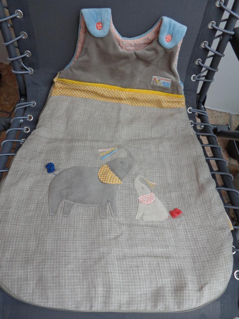 gigoteuse / sac de couchage éléphant Moulin Roty 70 cm NEUF, Enlèvement ou Envoi, Neuf, 70 à 85 cm, Sac de couchage