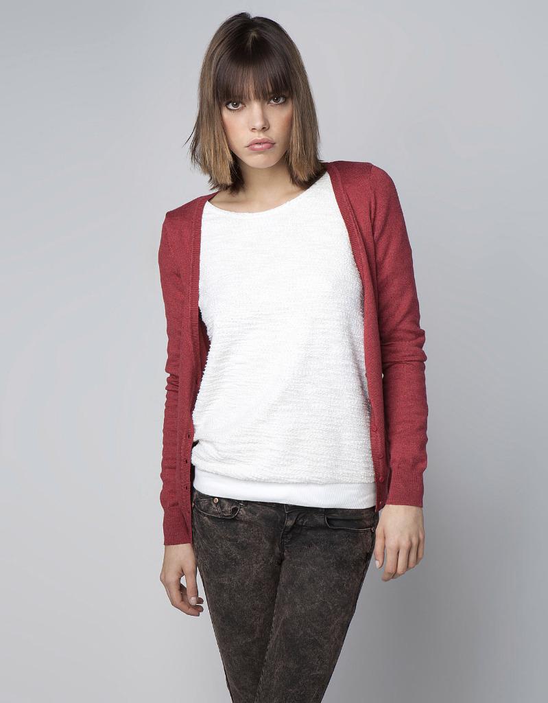 Bordeaux gilet van Bershka - Maat medium, Kleding | Dames, Verzenden