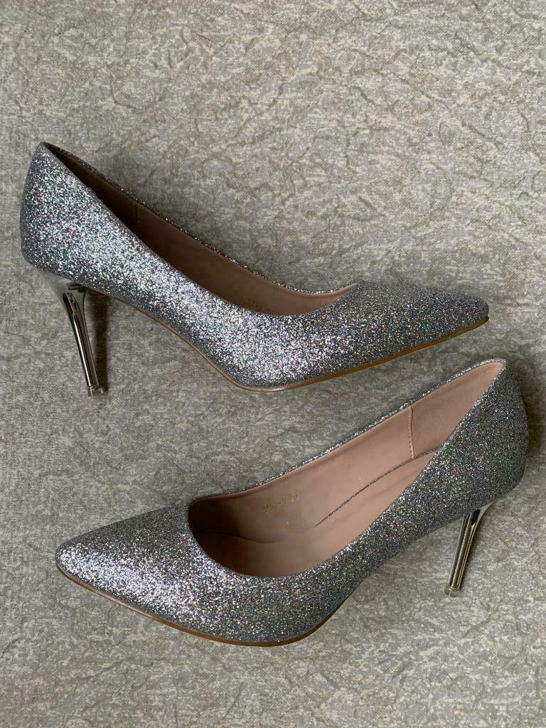 Glitterpumps zilver maat 39, Neuf, Enlèvement ou Envoi, Autres couleurs, Bel & Bo