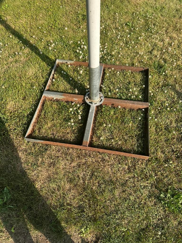 Cornet paraplu 4m op 4 m met voet, Tuin en Terras, Ophalen, Zo goed als nieuw, 3 tot 4 meter
