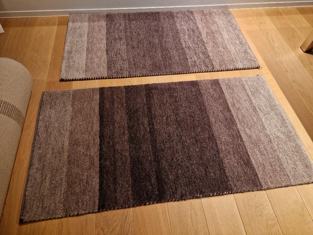 2 tapis indiens Gabbeh, 100 à 150 cm, Crème, Comme neuf, Enlèvement