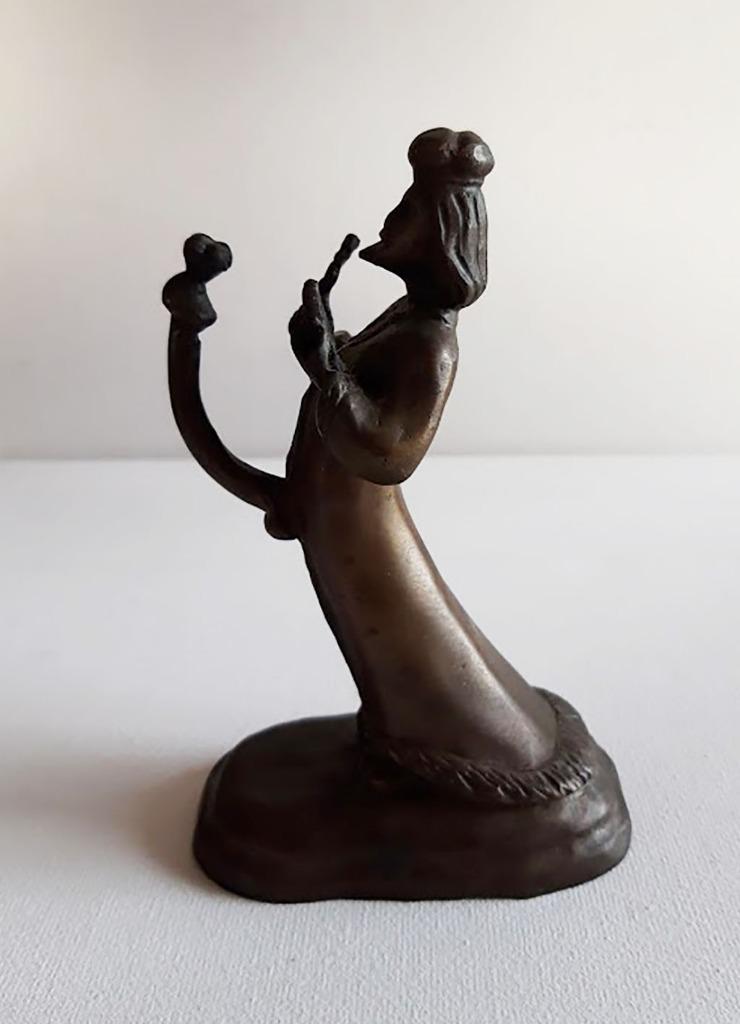 Erotisch Vienna bronzen beeldje rond 1935 - gesigneerd Dupré, Envoi