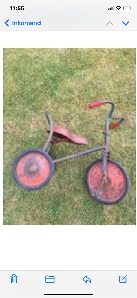 Driewieler Vintage oude driewieler met mooie patina, Fietsen en Brommers, Fietsen | Driewielers, Ophalen, Gebruikt
